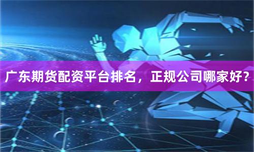 广东期货配资平台排名，正规公司哪家好？